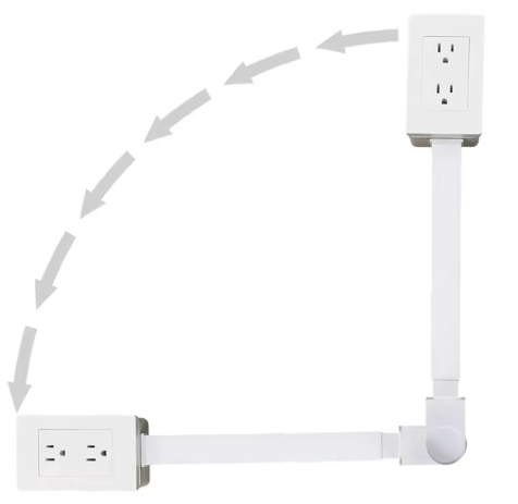 Presa di corrente Prolunga Presa elettrica estensibile senza USB per scrivanie Presa esterna domestica Spina americana